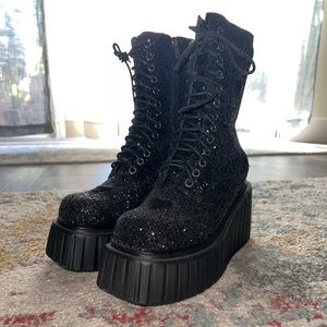 Lamoda hand on heart glitter creeper boots